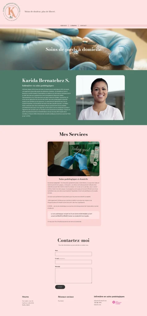 karida bernatchez infirmière en soins podologiques